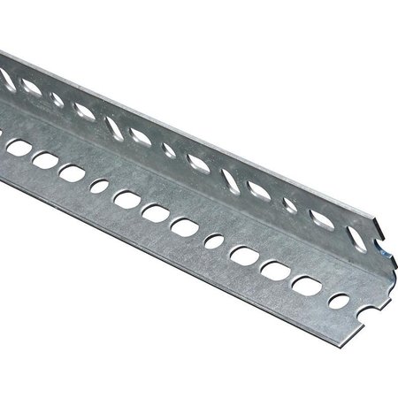 STANLEY 4020BC Series Slotted Angle Stock, 112 in L Leg, 48 in L, 14 ga Thick, Steel, Galvanized N180-083